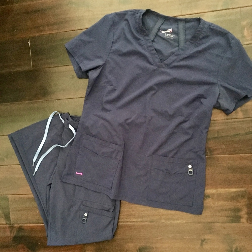 Navy Lynx scrubs